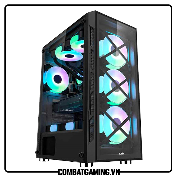 Khui Hộp Thùng Vỏ PC Case Xigmatek Duke 3F Sẵn 3 FAN 