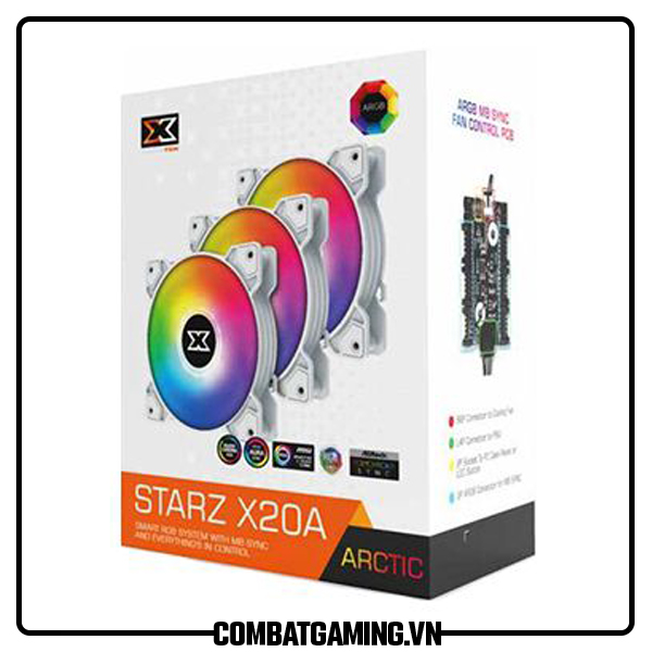 Kit Fan Xigmatek X20A Arctic (3 Fan + Controller)