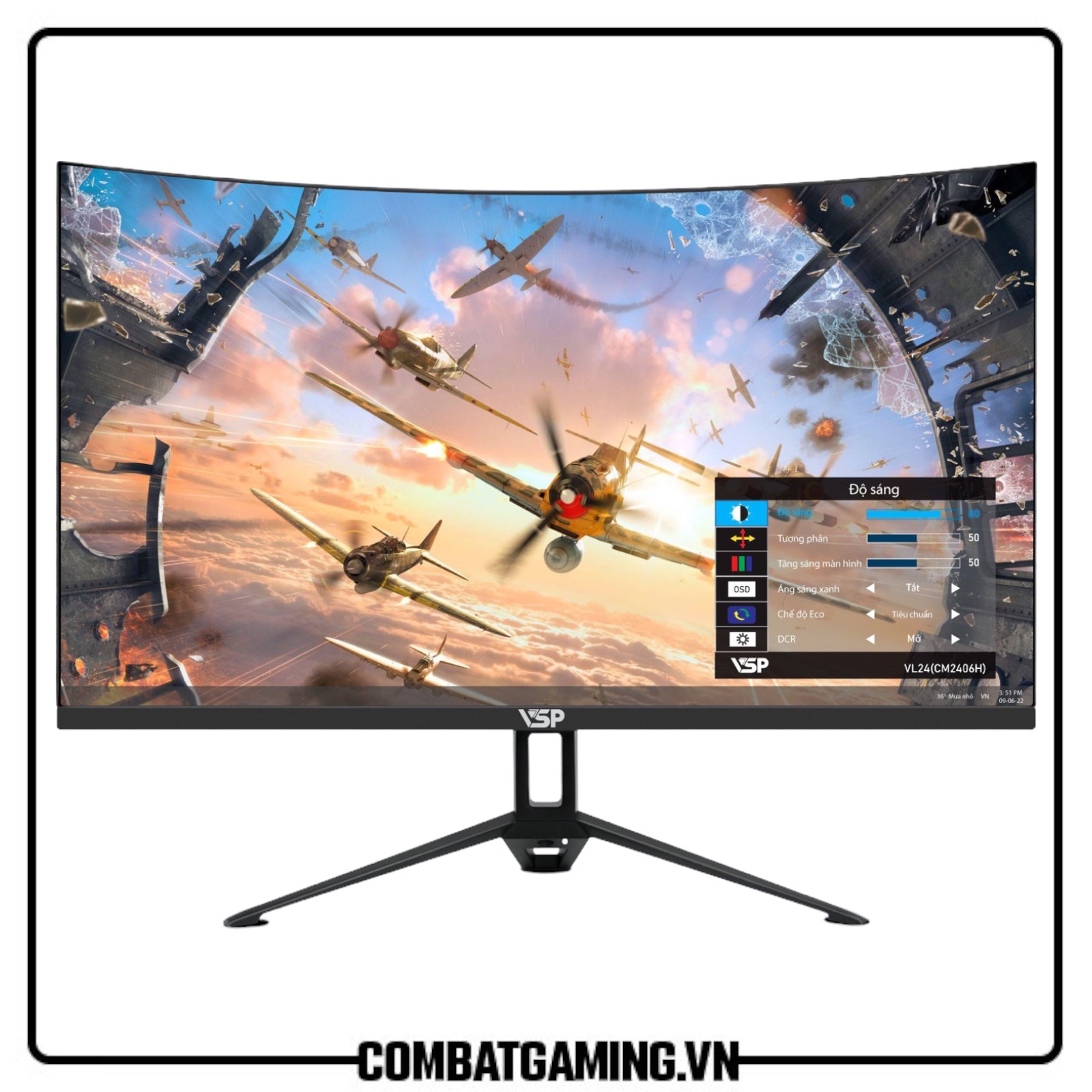 Màn hình cong VSP VL24(CM2406H) 24inch/ FHD/ 75Hz/ HDMI/ VGA